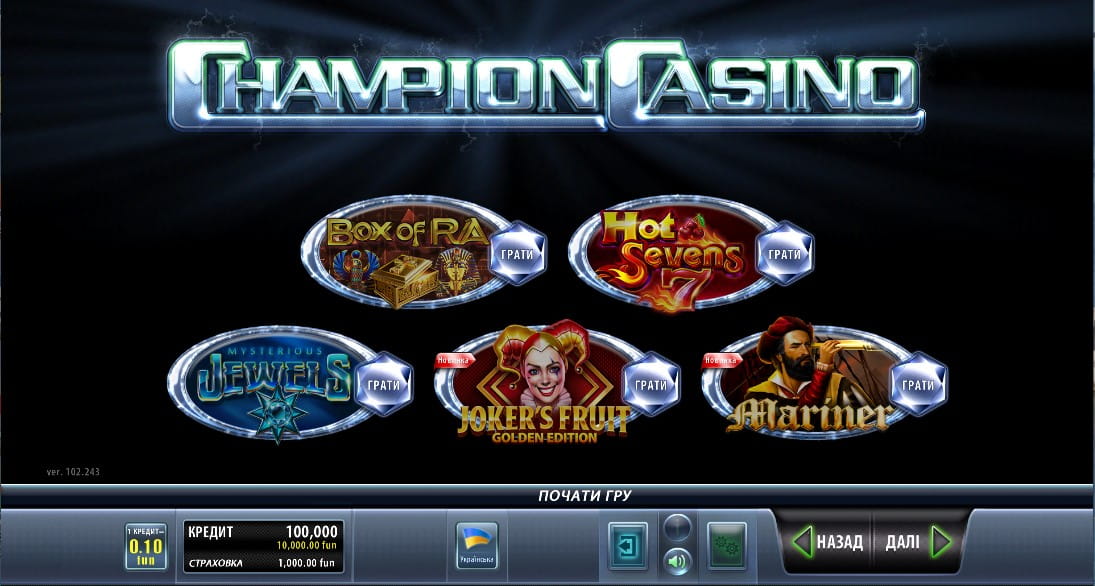 Официальный сайт Champion casino Чемпион казино