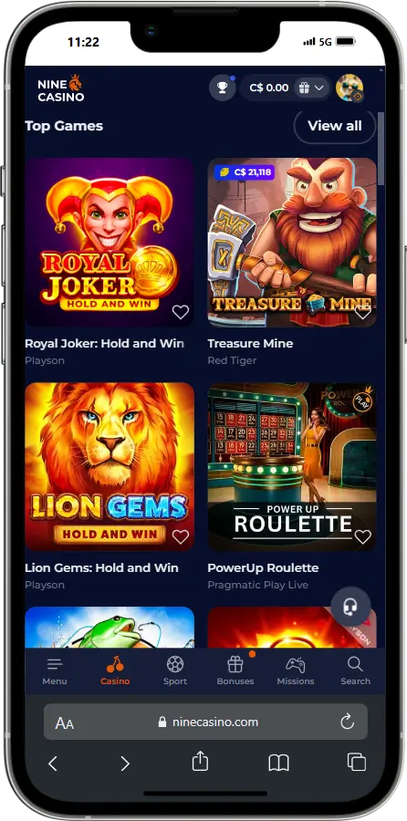 Games Nine Casino Games