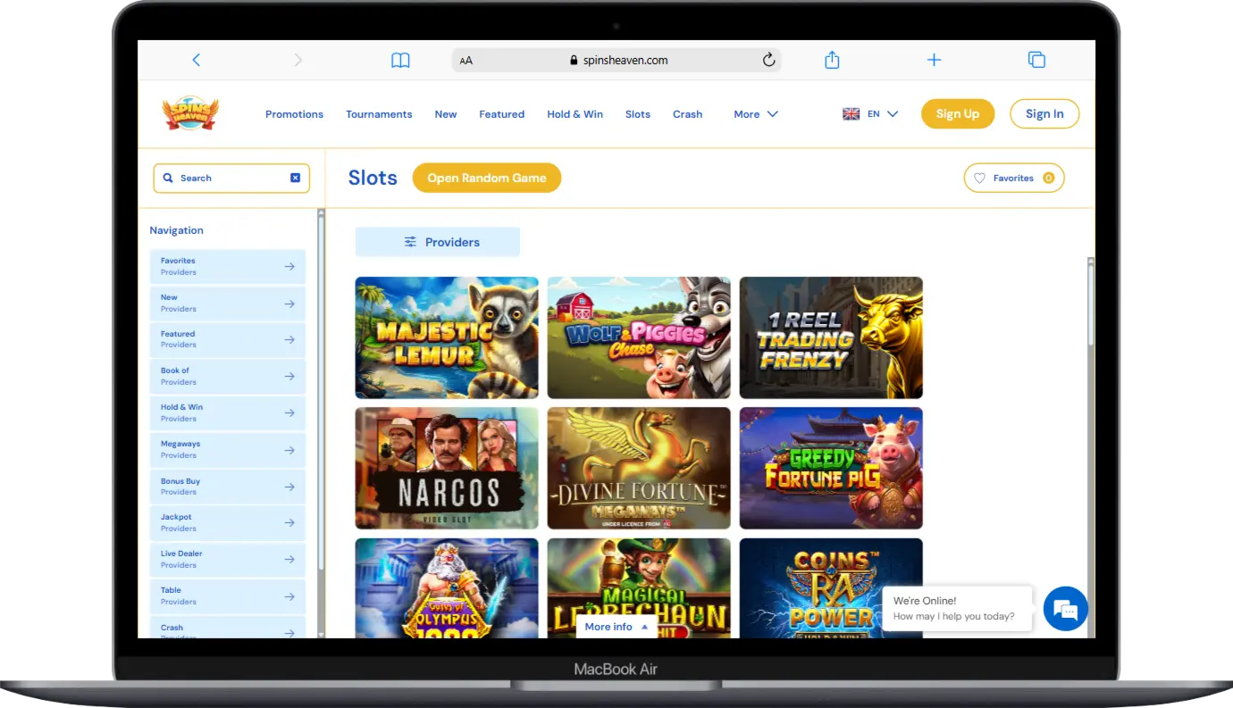 Slots at Spins Heaven Slots at Spins Heaven screenshot