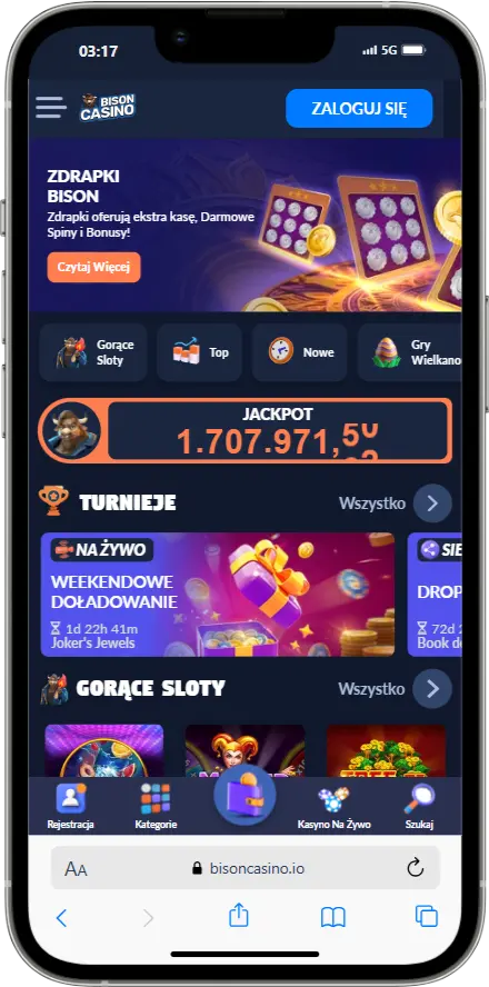 Oficjalna strona Bison Casino Oficjalna strona Bison Casino zrzut ekranu