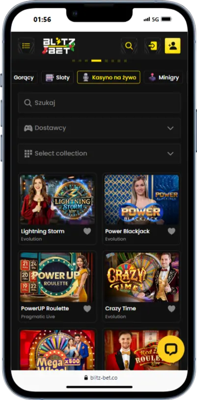 Gry na żywo Blitz Bet Gry na żywo Blitz Bet