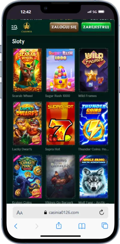 Automaty Casinia Automaty Casinia zrzut ekranu
