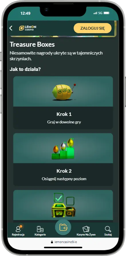 Skrzynie z bonusami w Lemon Casino Skrzynie z bonusami w Lemon Casino zrzut ekranu