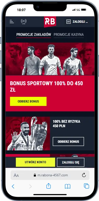 Bonusy sportowe Rabona Bonusy sportowe Rabona