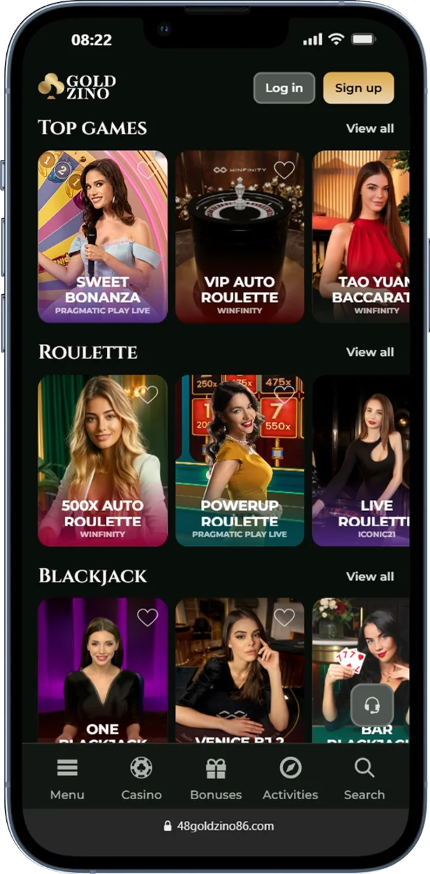 Goldzino Live Casino