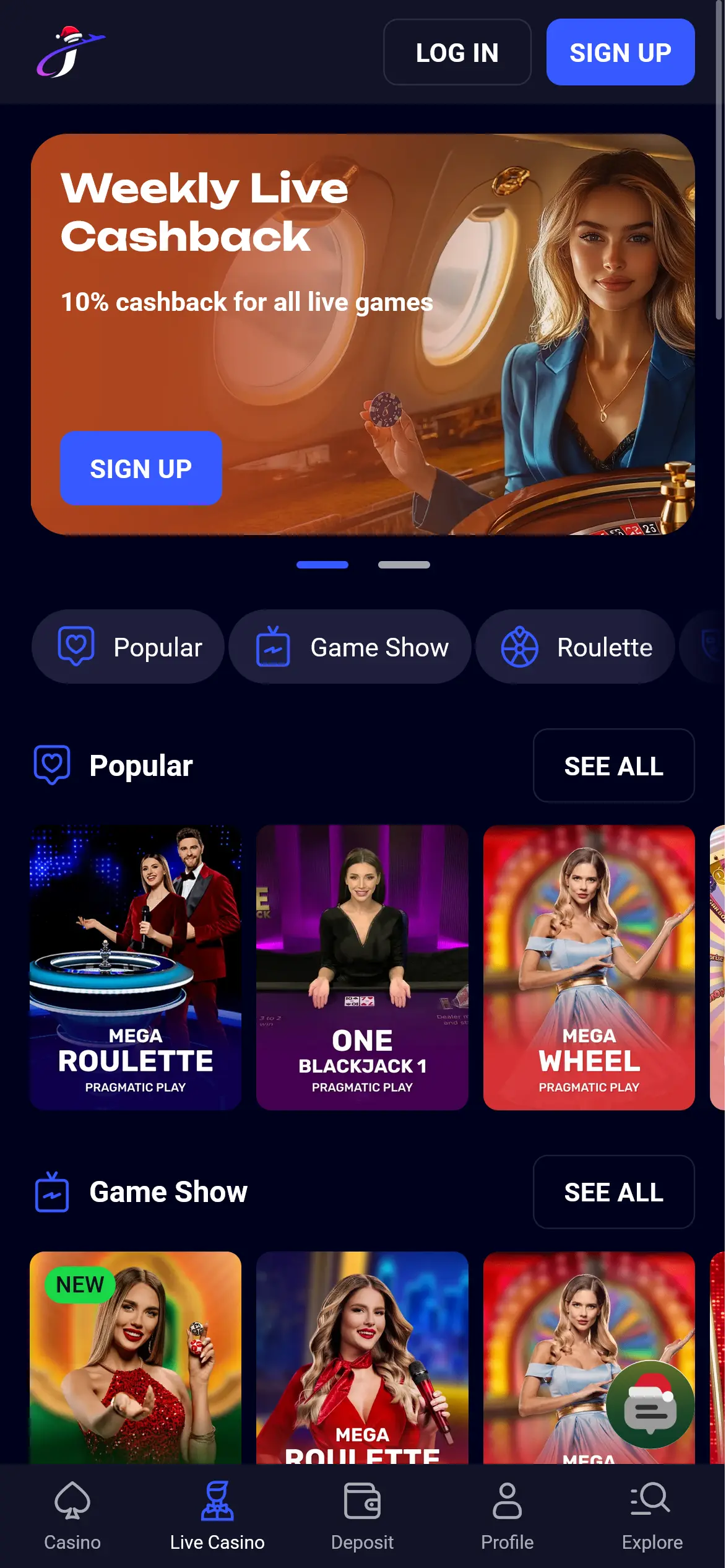 Jet4bet Live Casino