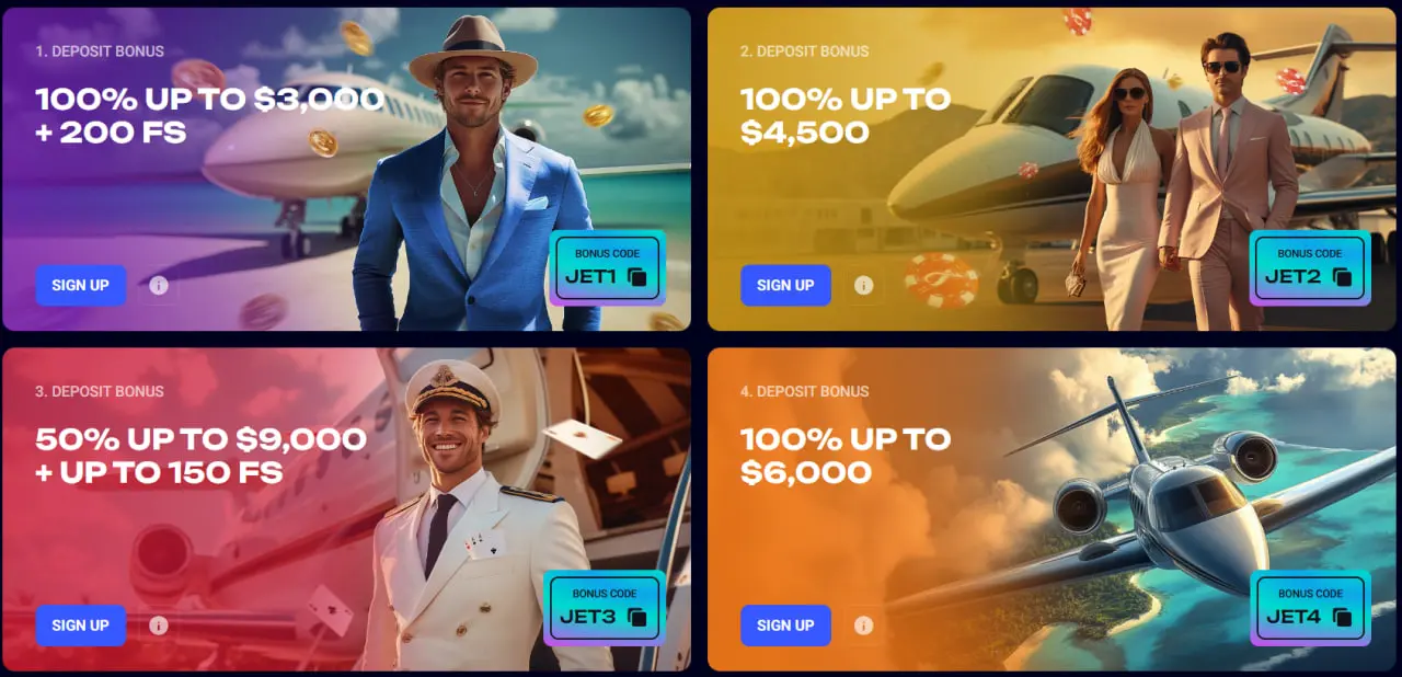 Jet4bet Welcome Package