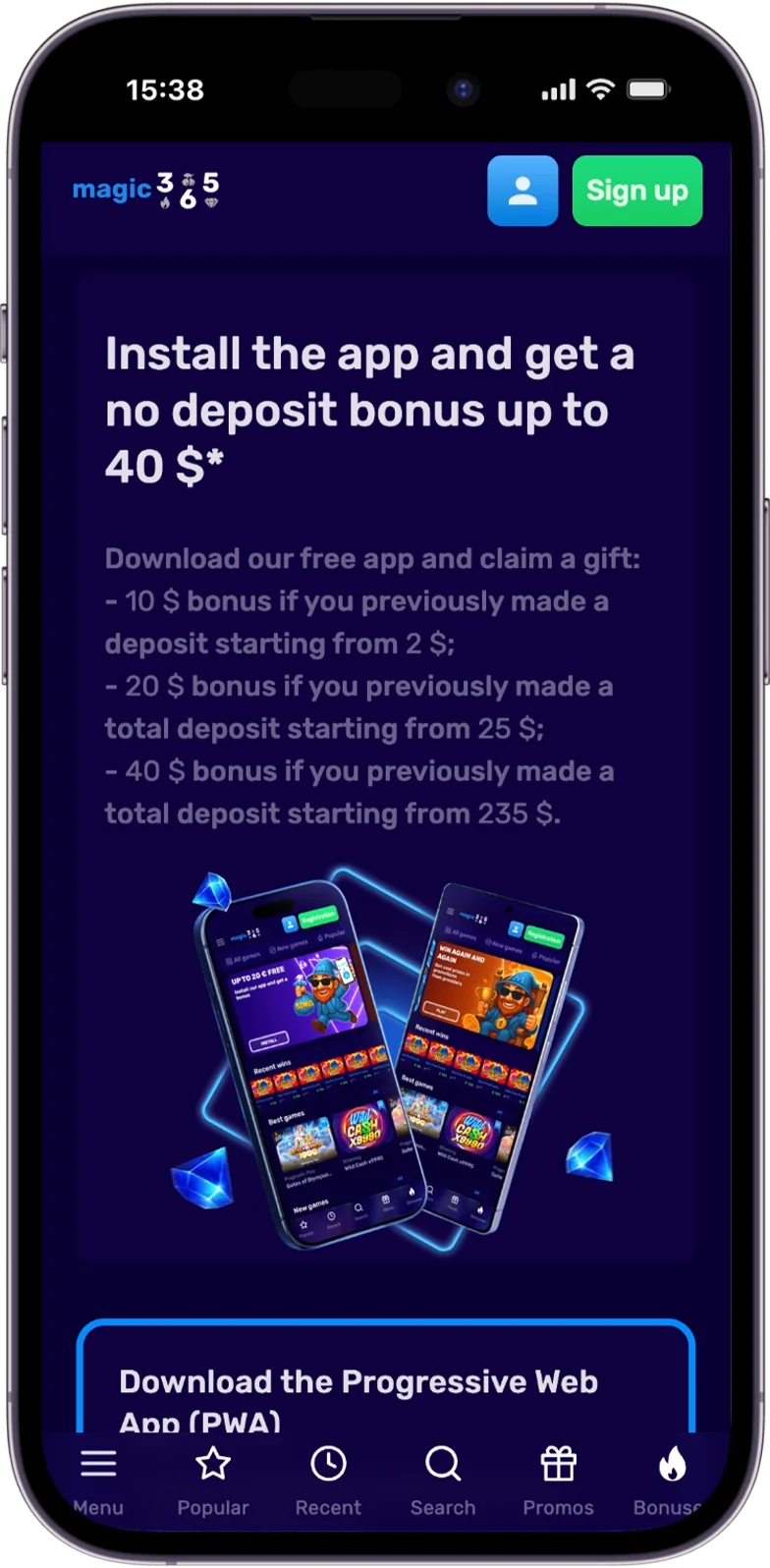 Mobile App Magic365 Casino