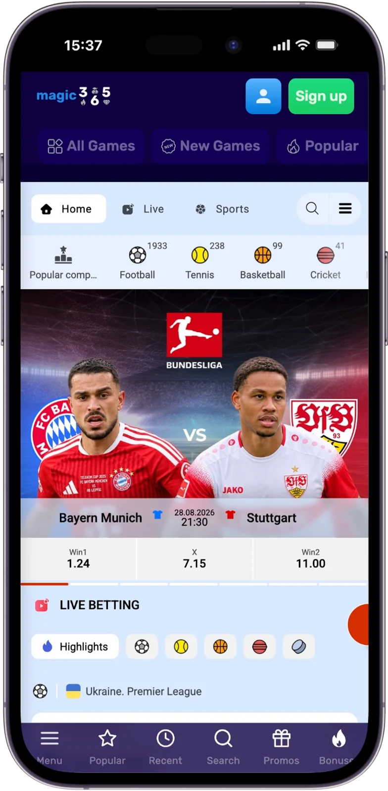 Sports Betting at Magic365 Casino