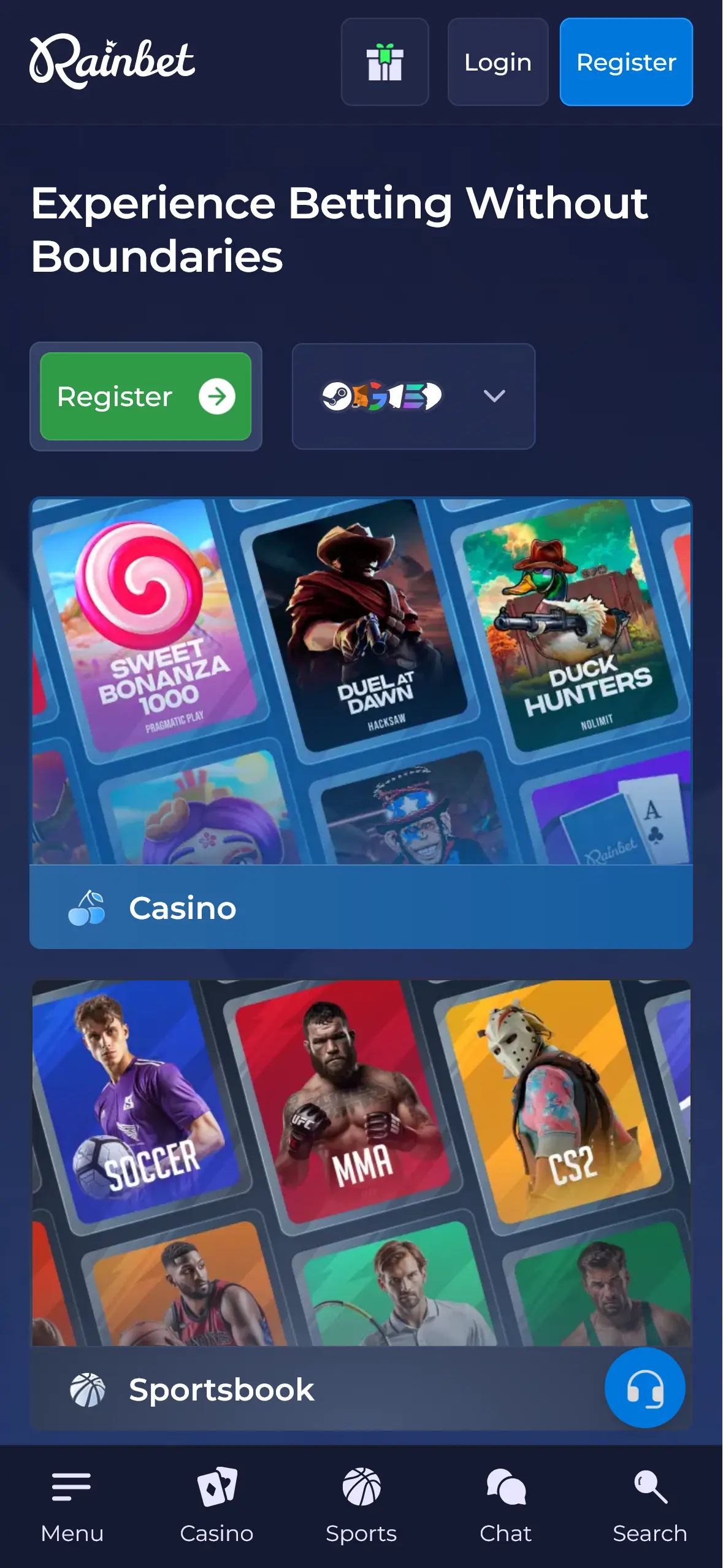 Rainbet Mobile Version