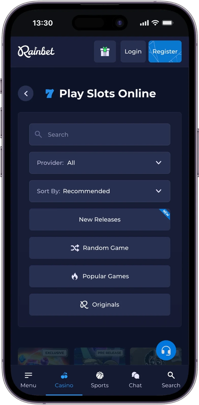 Rainbet Online Casino Slots