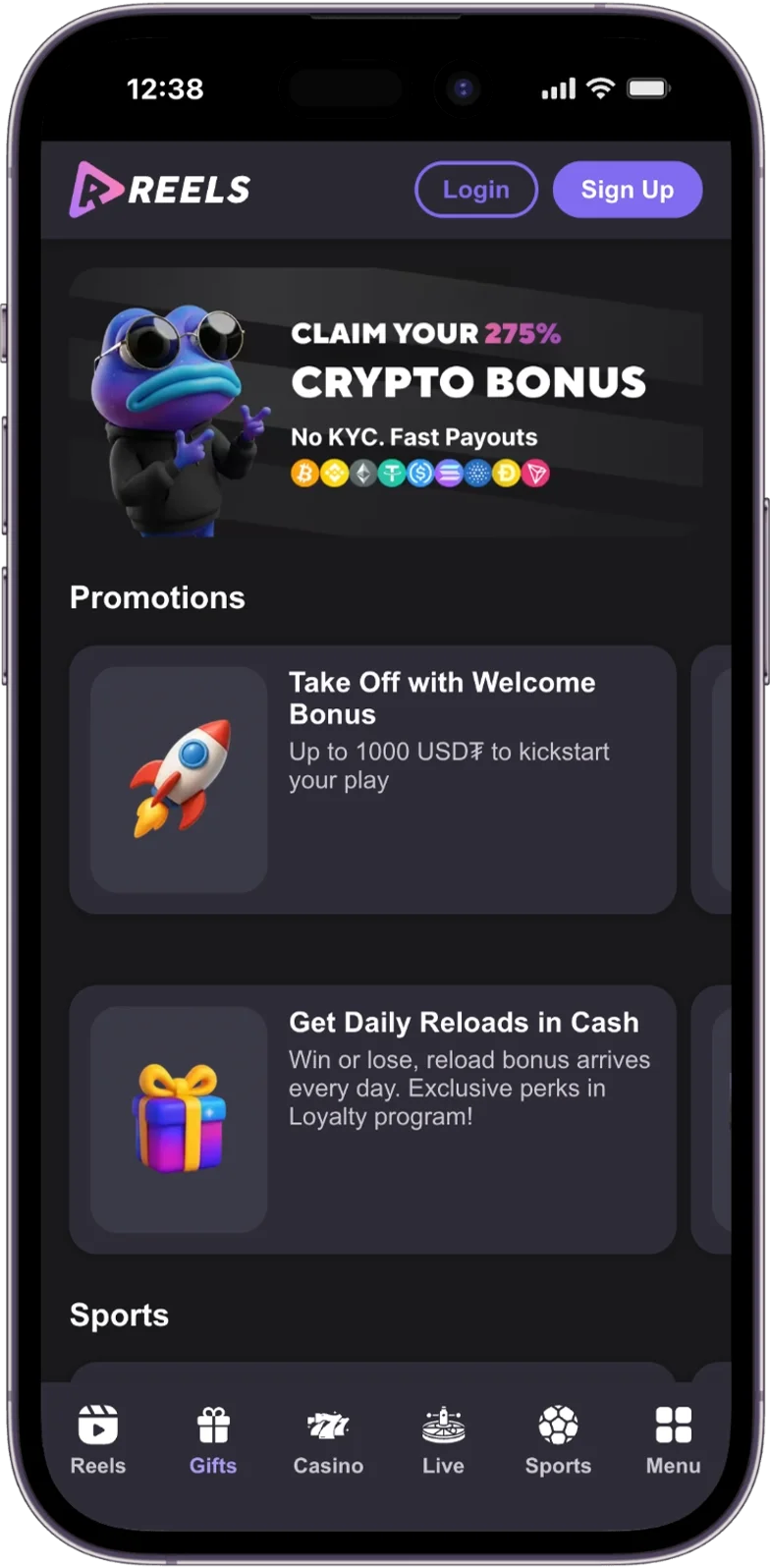Reels.io Casino Bonus