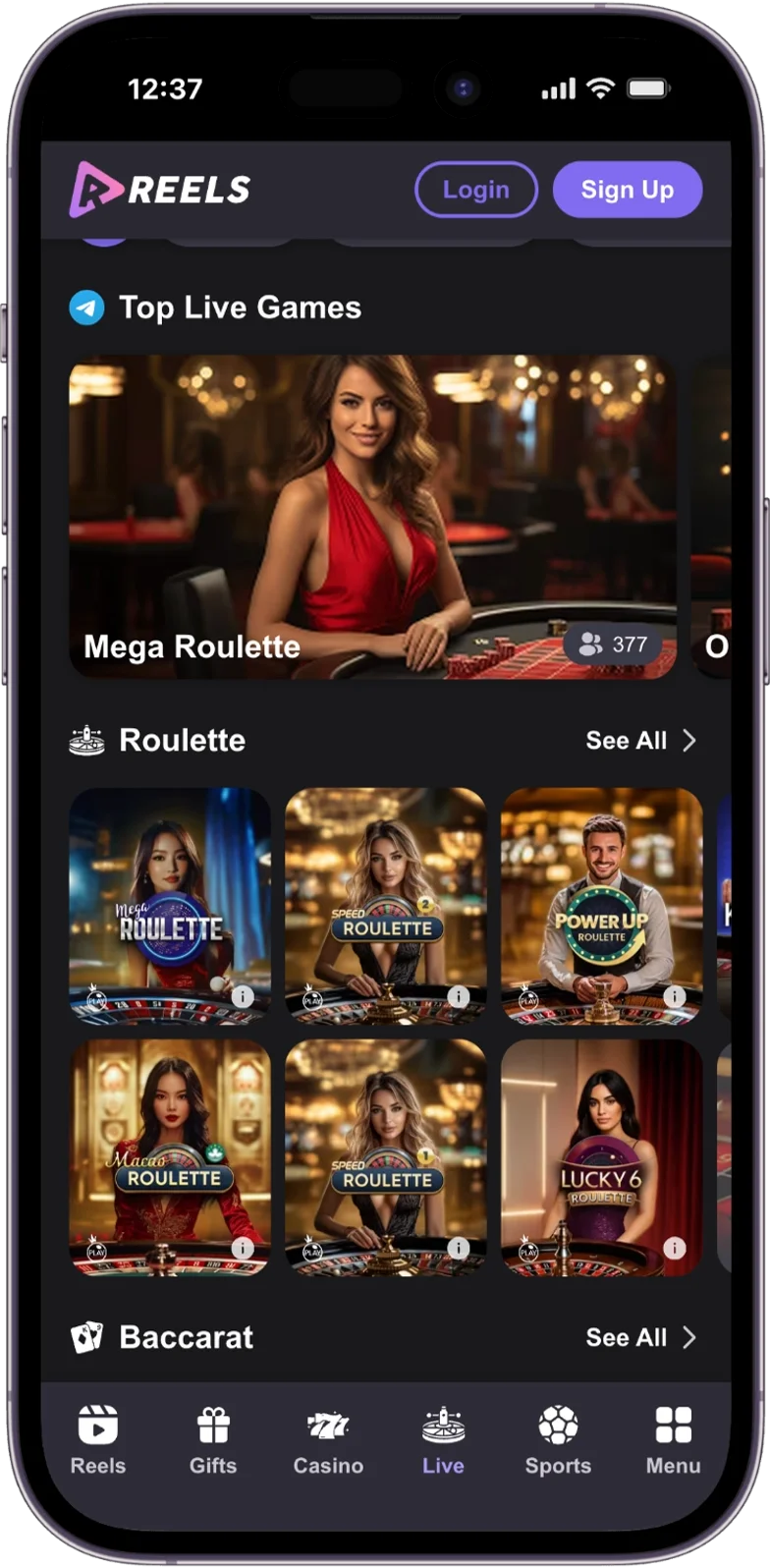 Reels.io Casino Live