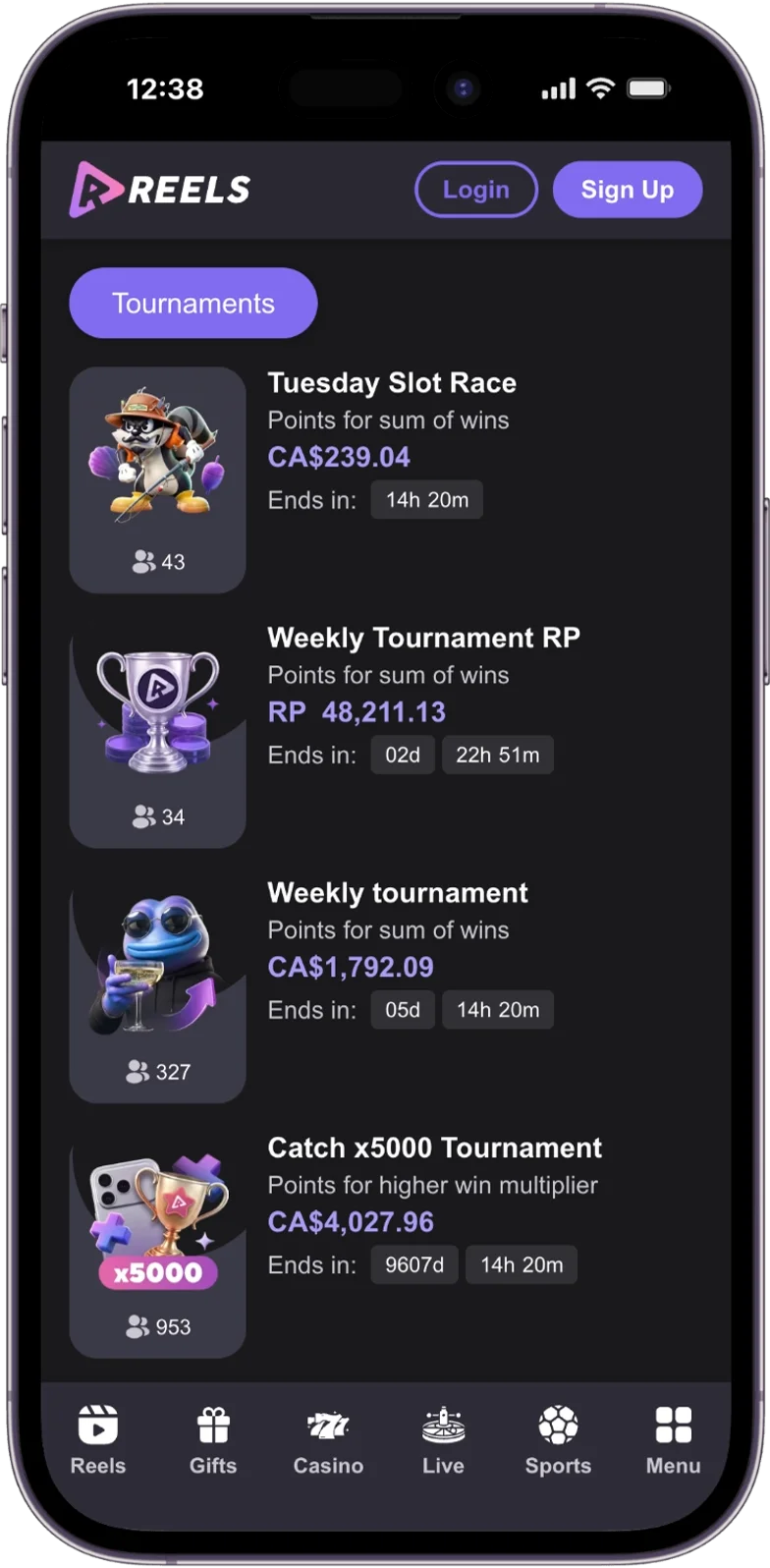 Reels.io Casino Tournaments