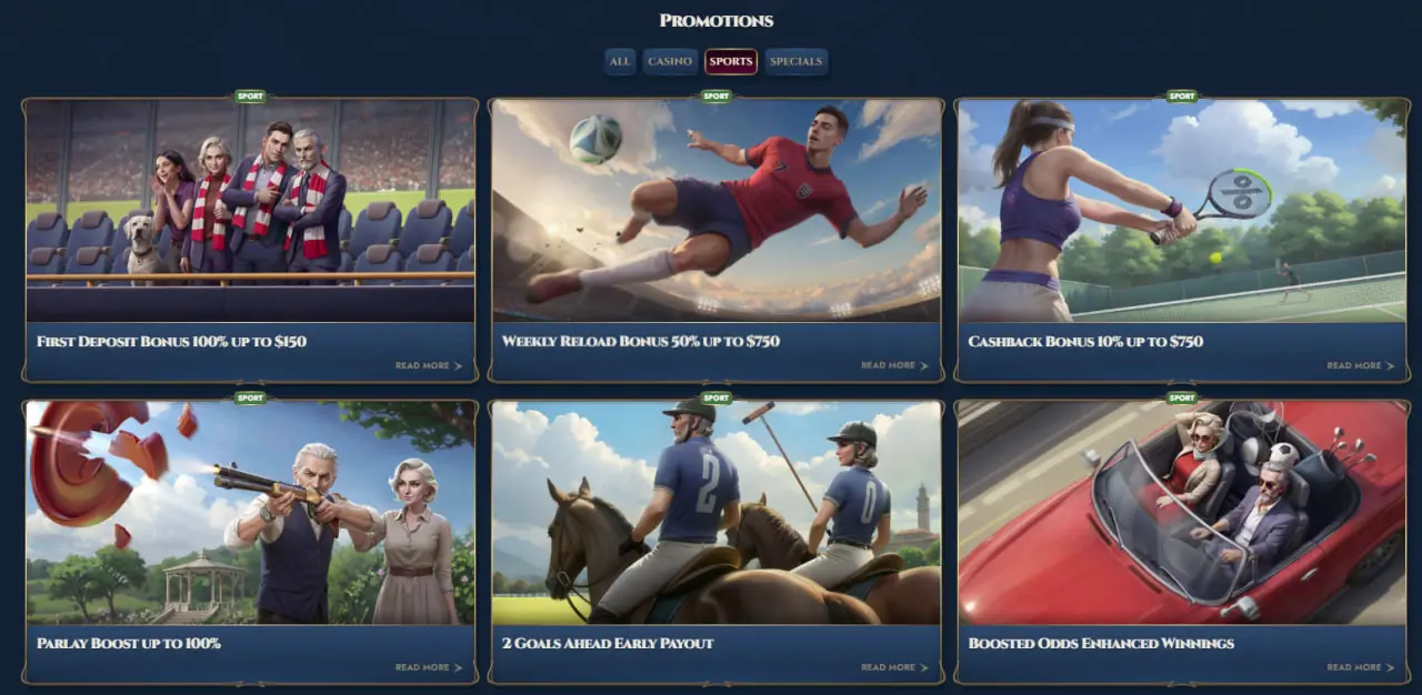 Sports Bonuses in Rich Royal