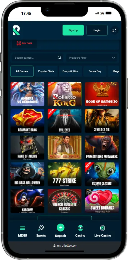 Rolletto Casino Games Rolletto Games
