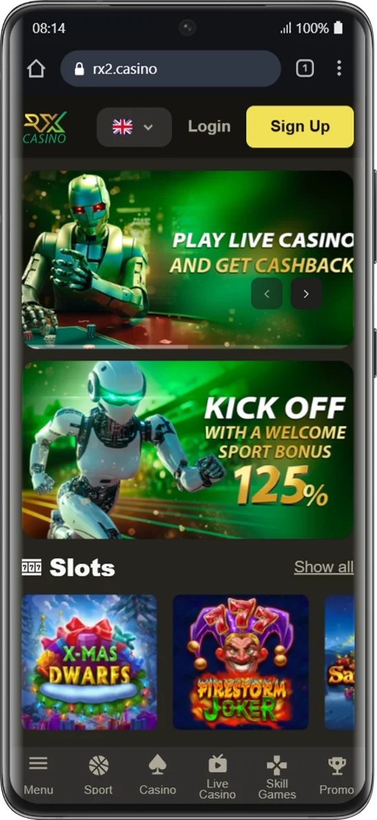 Mobile Version RX Casino