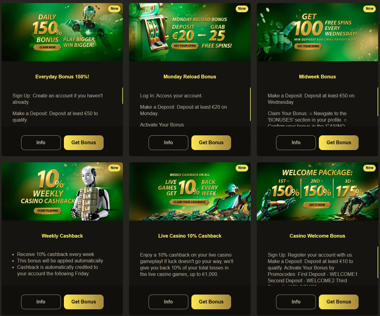 Bonuses in RX Casino