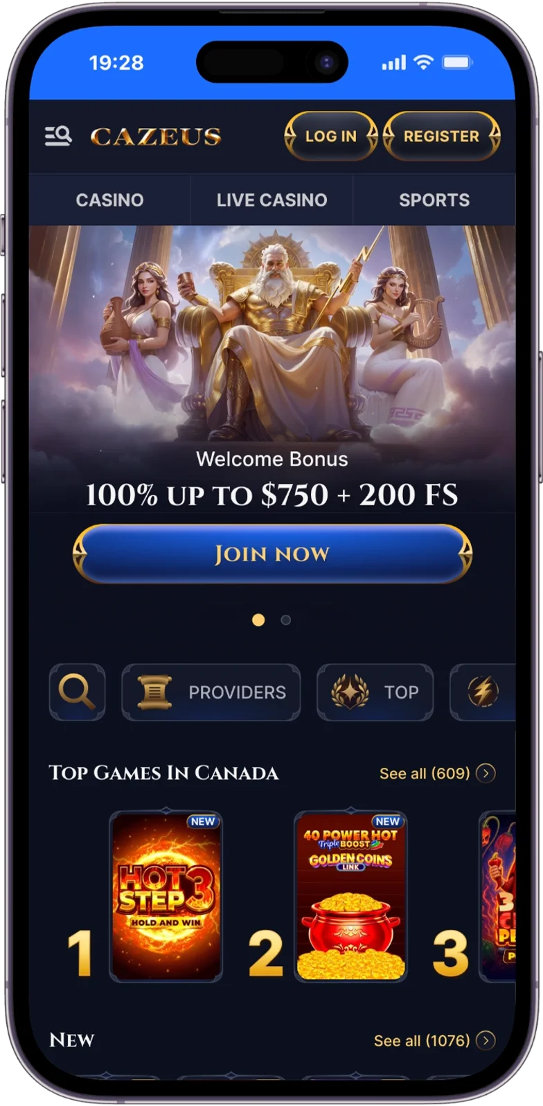 Online casino CaZeus