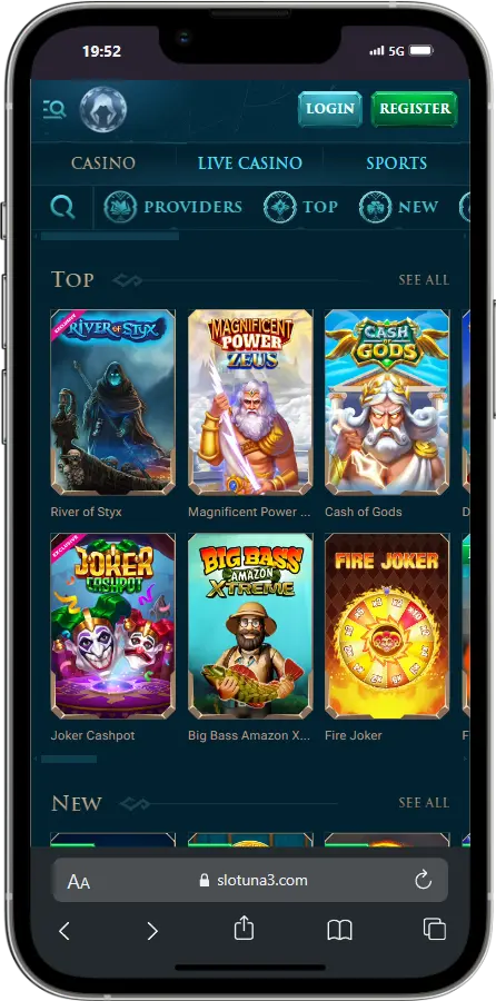 Slotuna Casino Games Screenshot