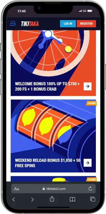 Explore Tikitaka Casino's Bonuses and Promotions Screenshot of Tikitaka's Bonuses and Promotions Section