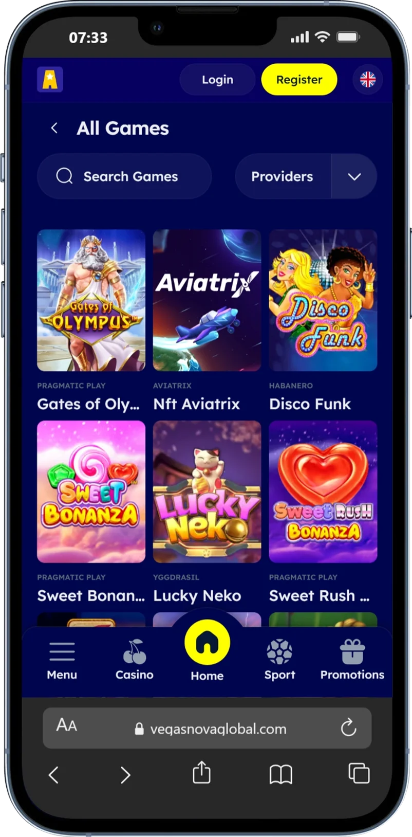Online Games in Vegasnova