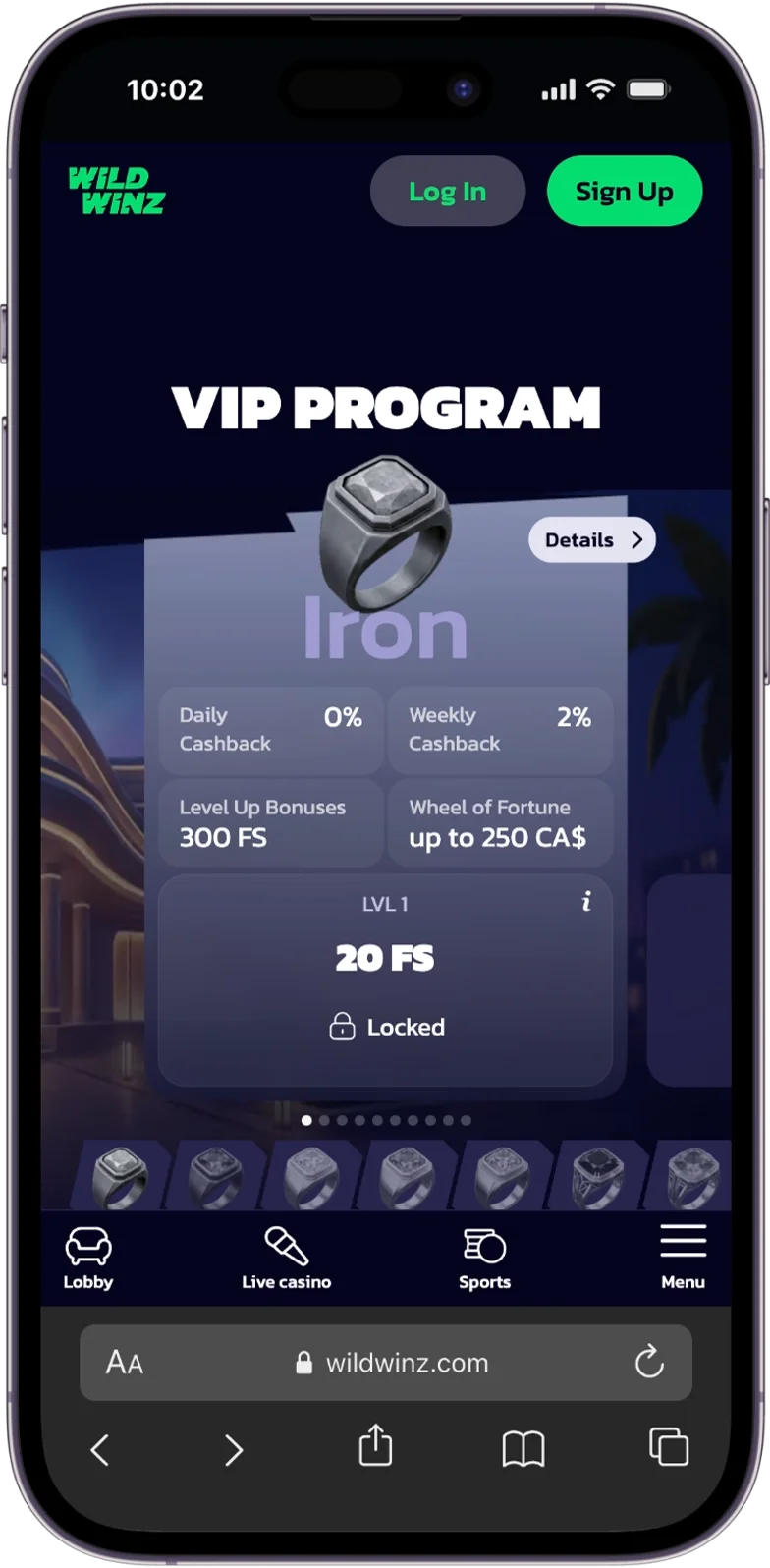 VIP Club at WildWinz Casino