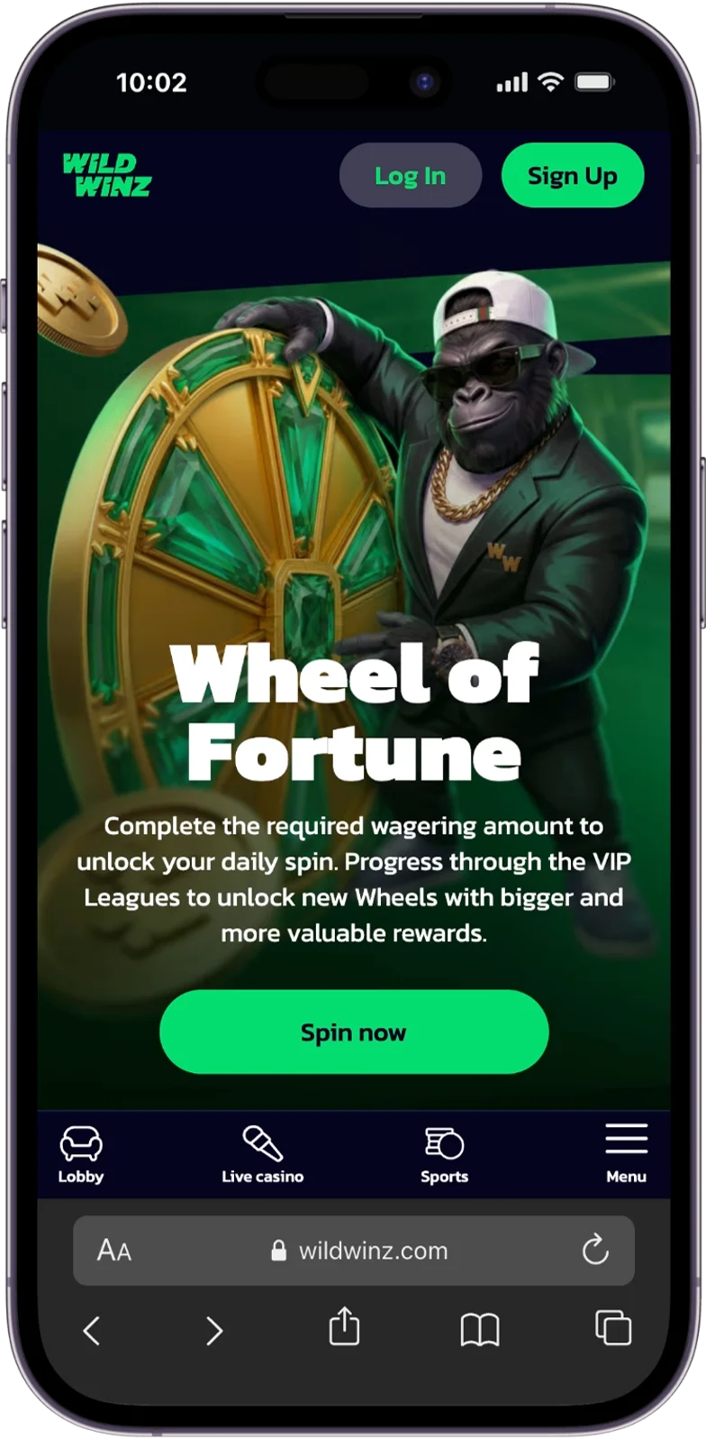 Wheel Of Fortune at WildWinz Casino