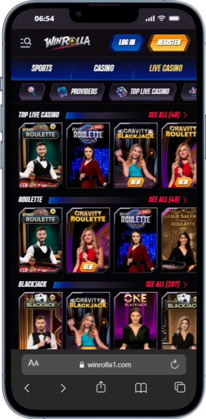 Live Casino in WinRolla