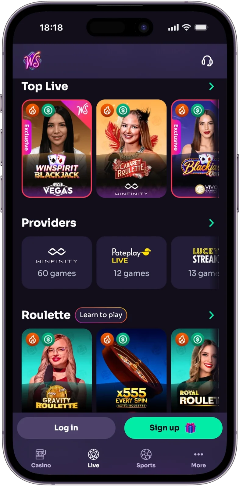 Online casino Winspirit