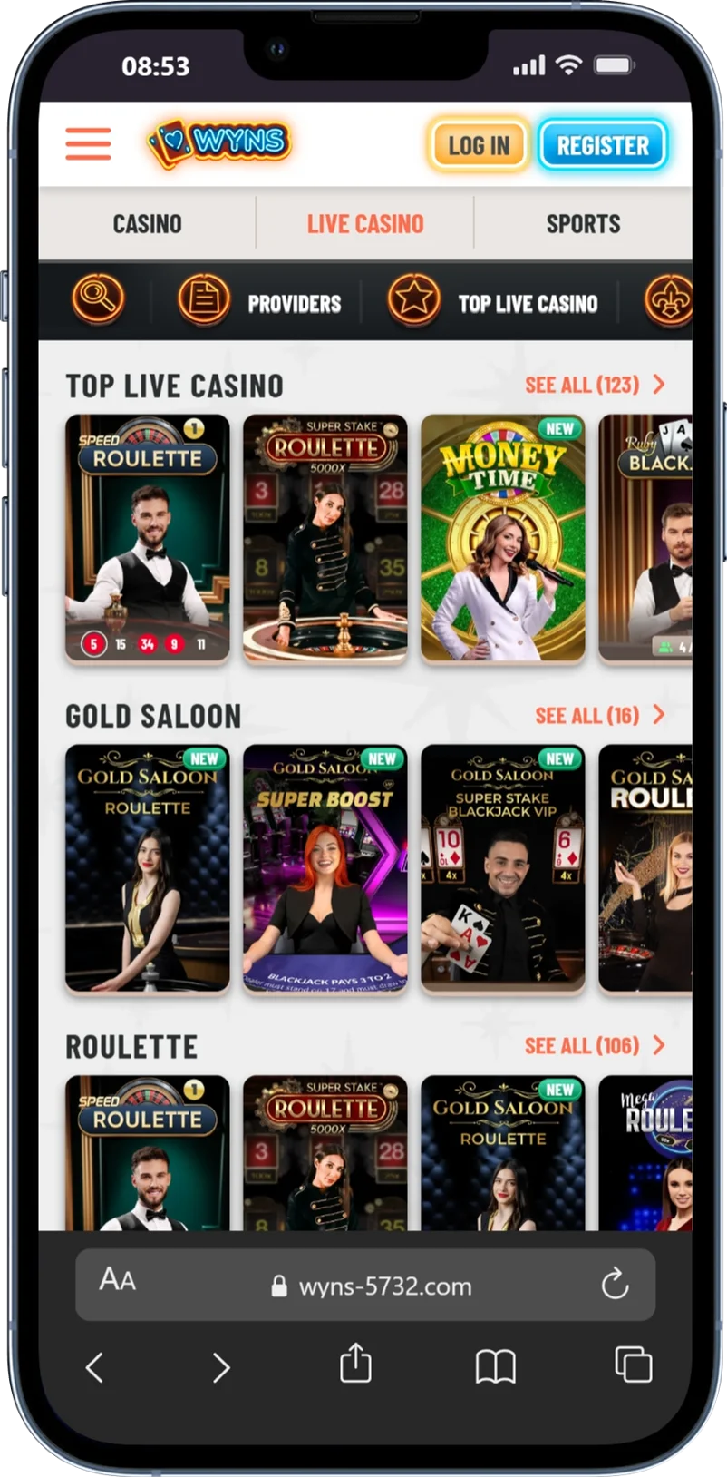 Live Casino Wyns