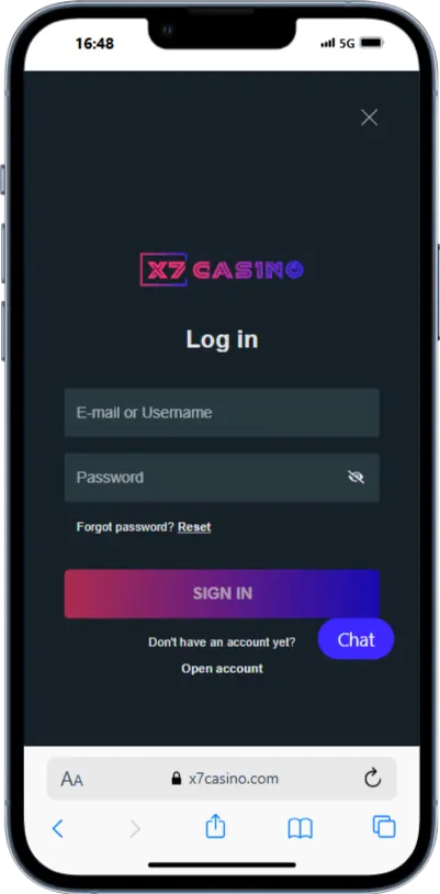 Login X7 Casino Login