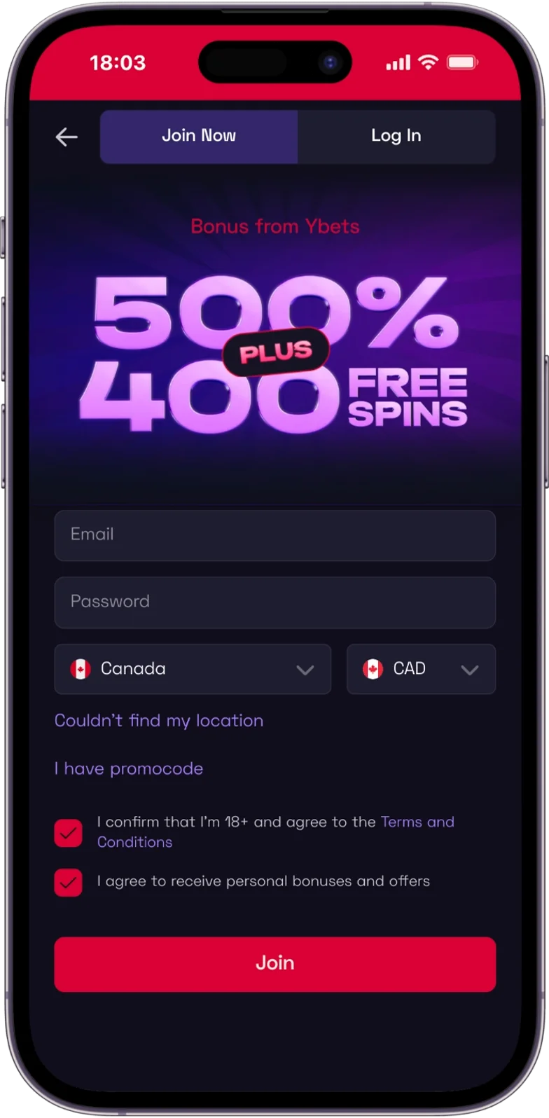 Registration YBets Casino