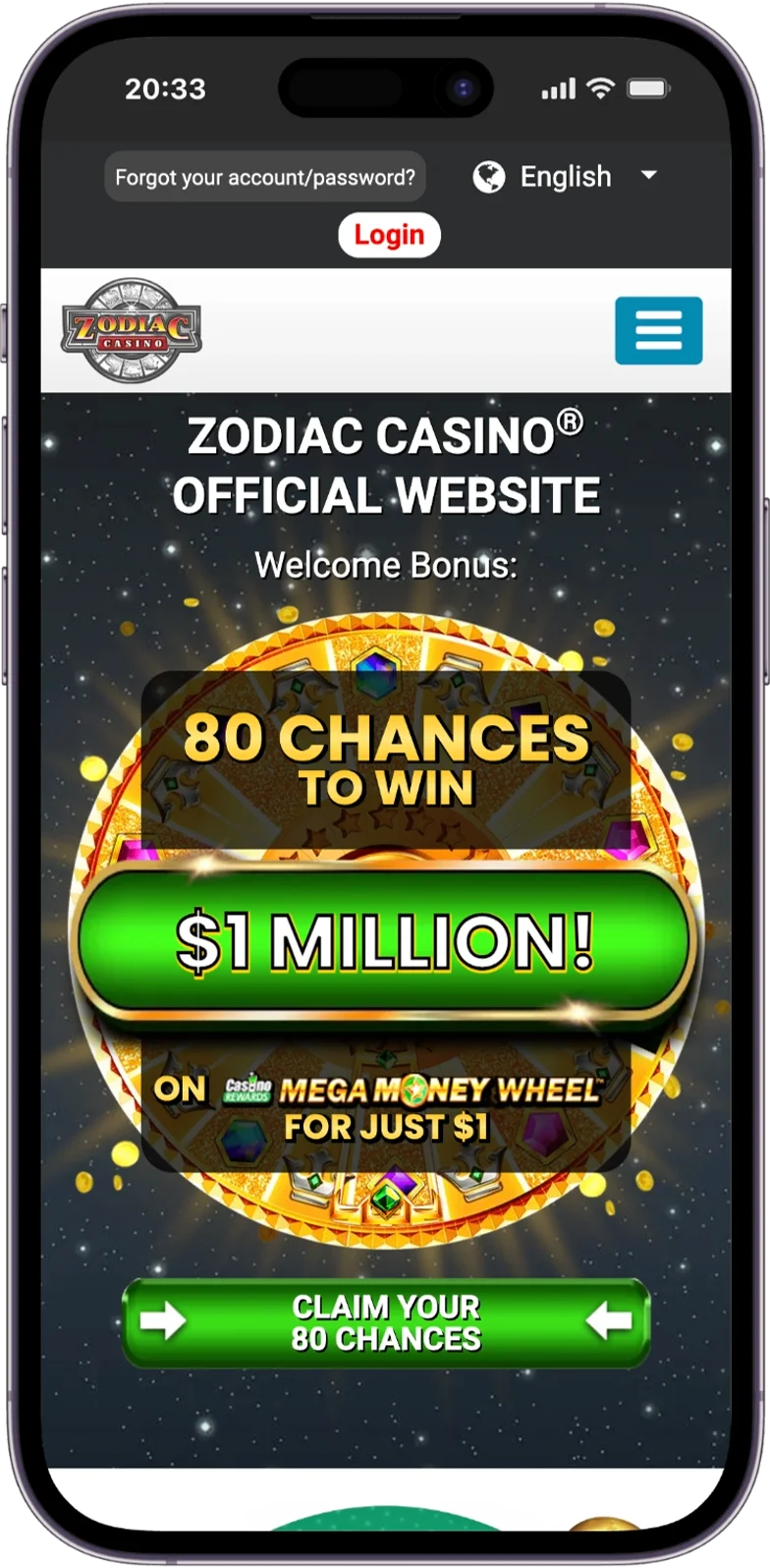 Official site online casino Zodiac
