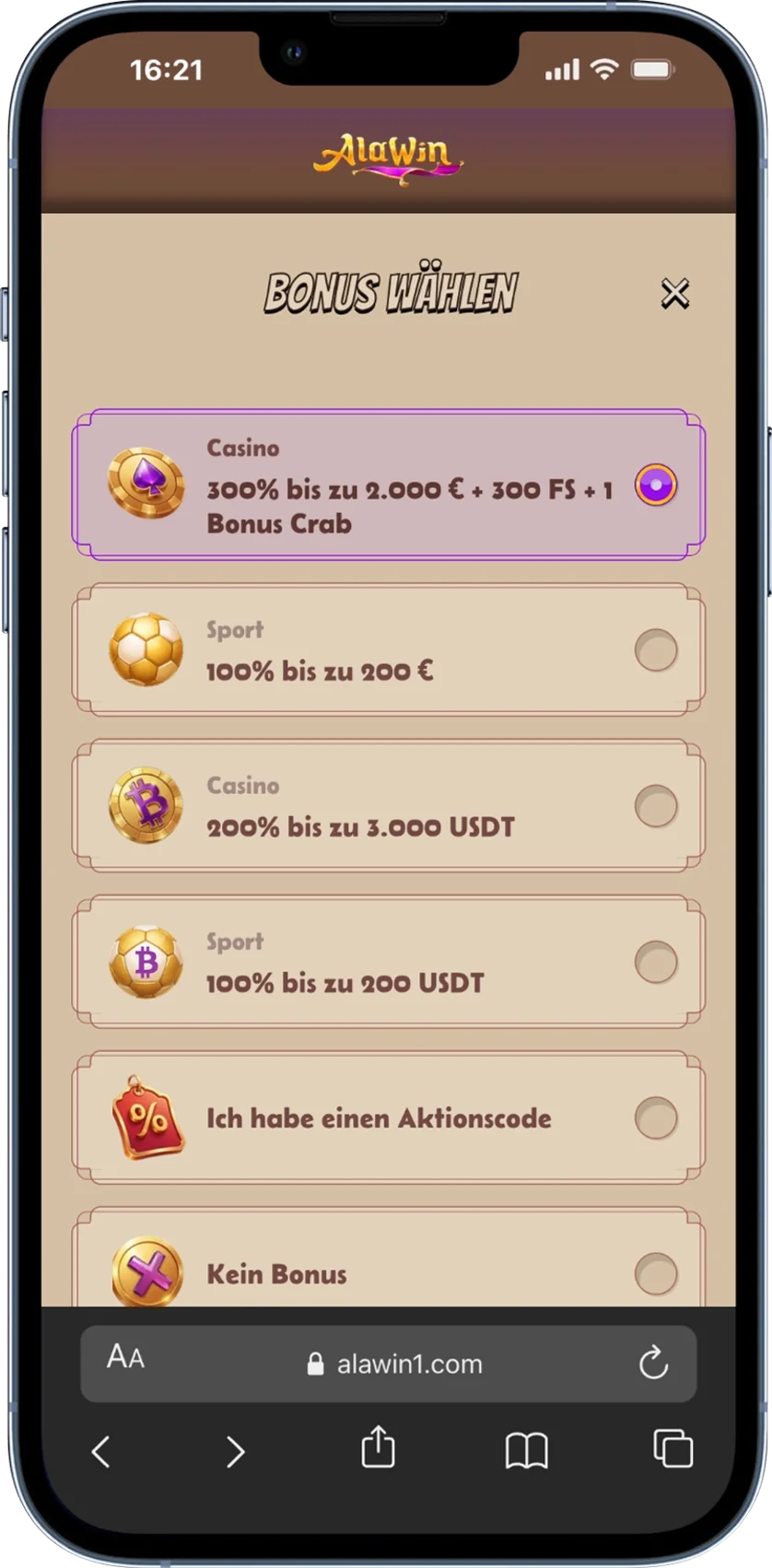 Alawin Casino Anmeldung