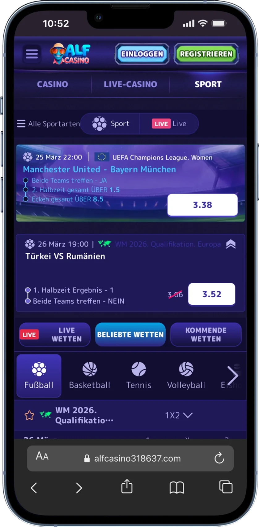 AlfCasino Sportwetten