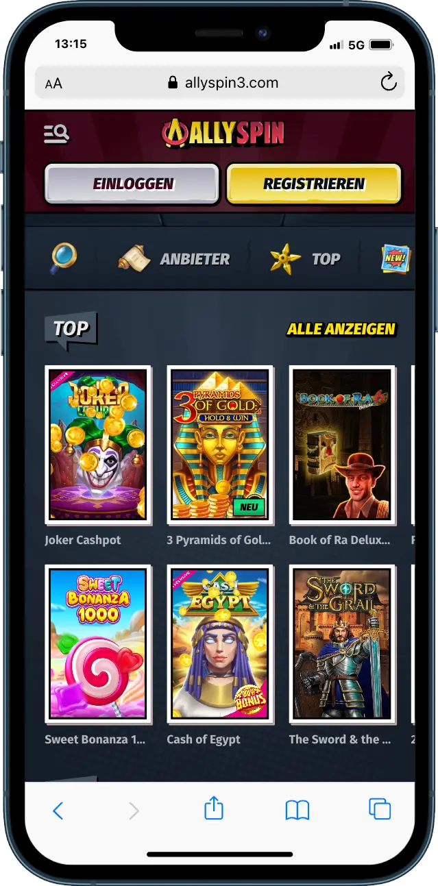 AllySpin Spielautomaten AllySpin Casino