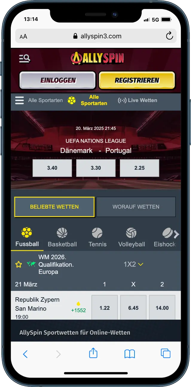 AllySpin Sportwetten AllySpin Casino
