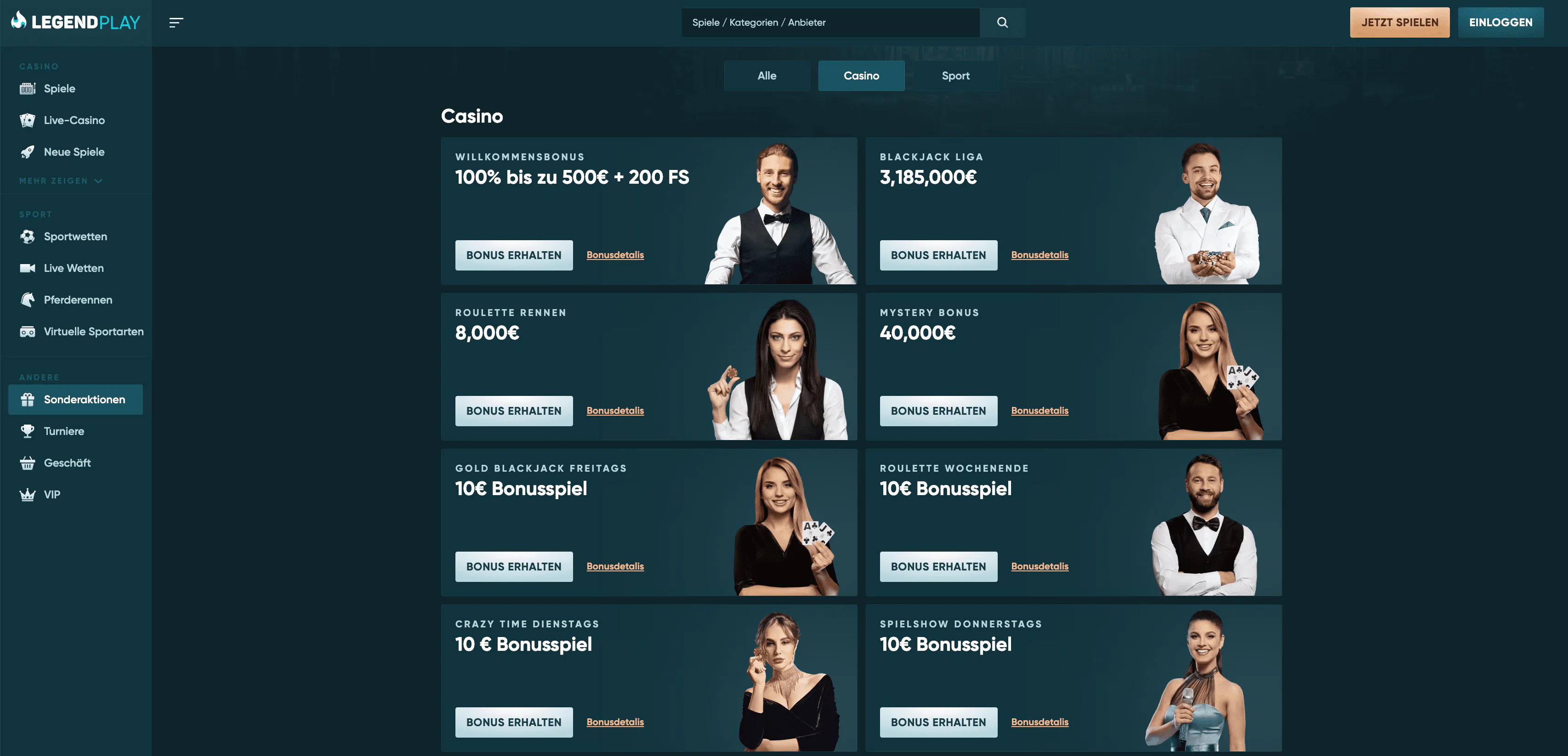 Online Legend Play Casino-Boni Legend Play Сasino
