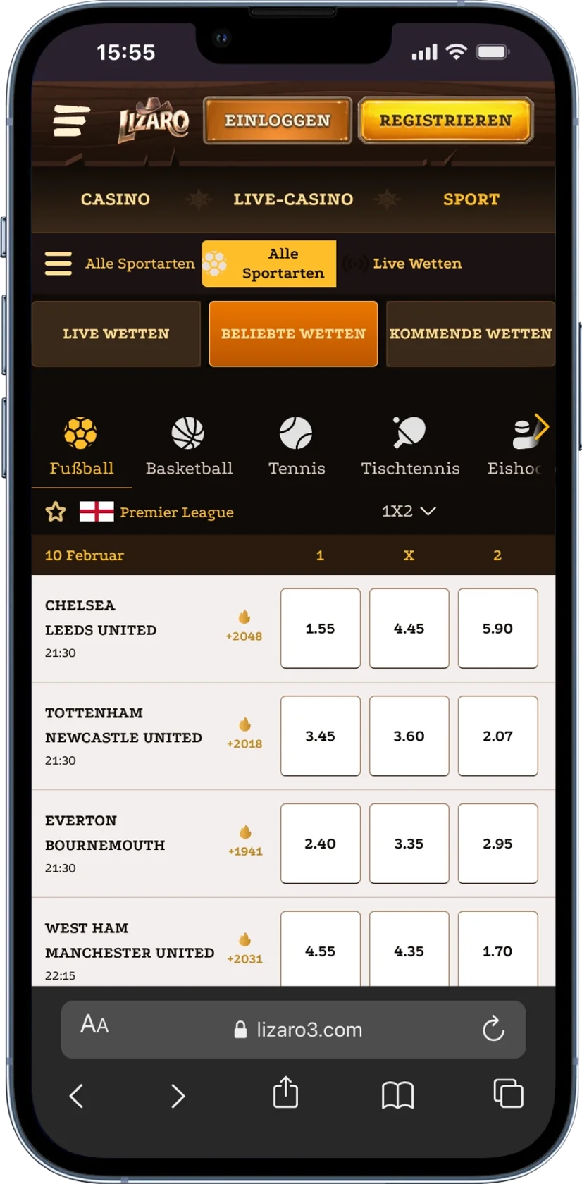 Lizaro Casino Sportwetten