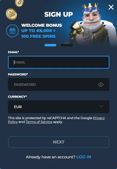 Registrierung in Loki Loki casino