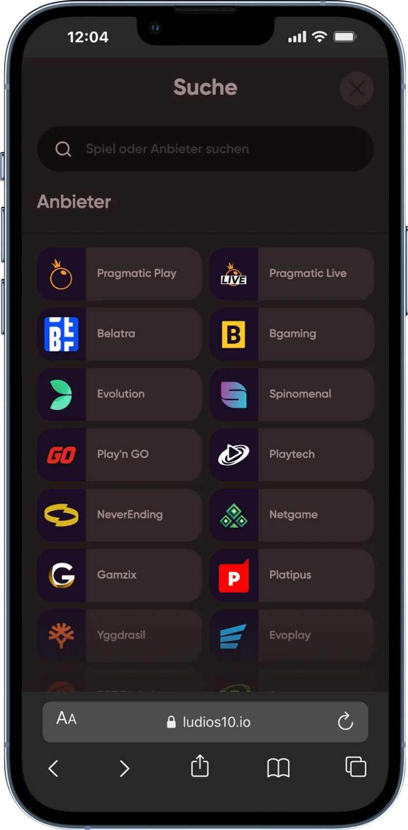 Ludios Casino Anbieter