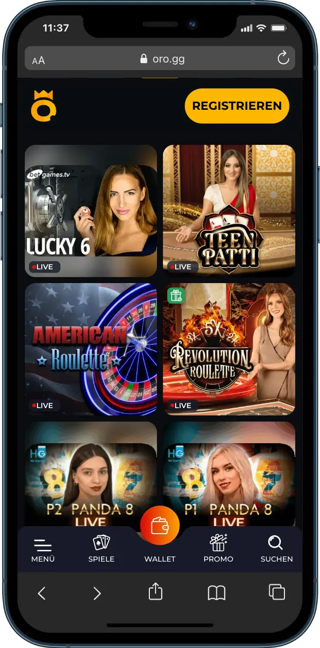 ORO.GG Live-Casino