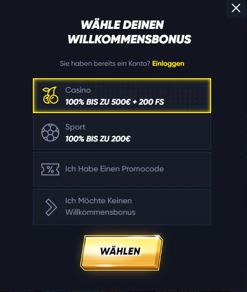 Registrierung in Quickwin Quickwin casino