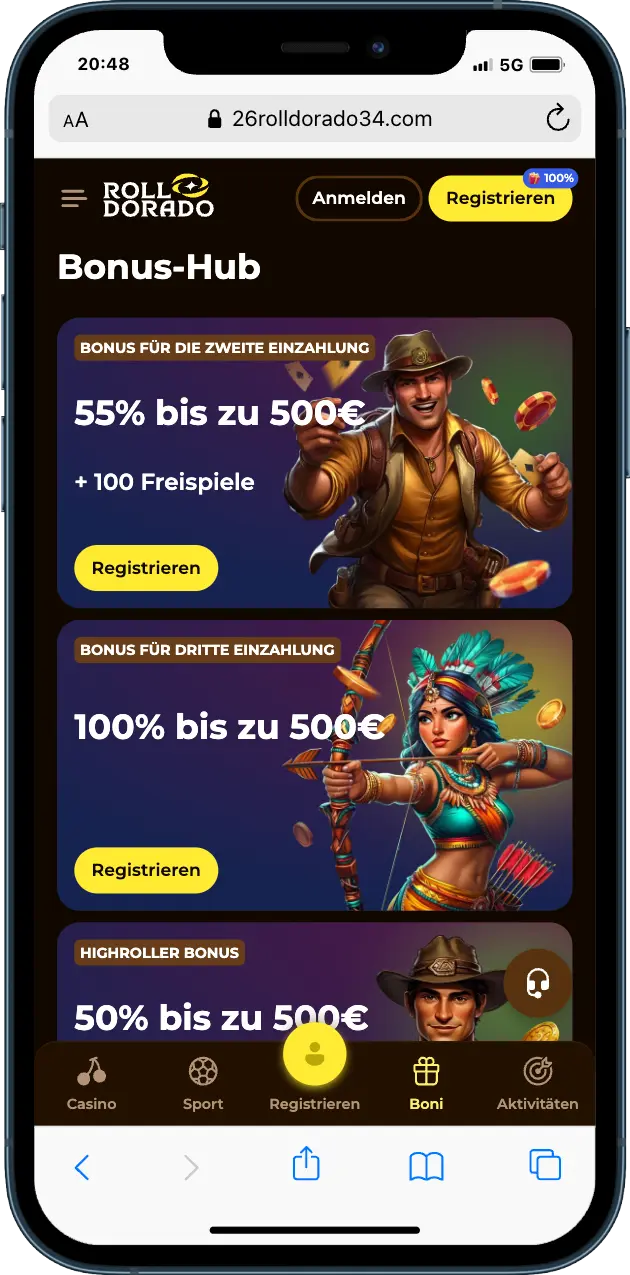 RollDorado Casino Bonus