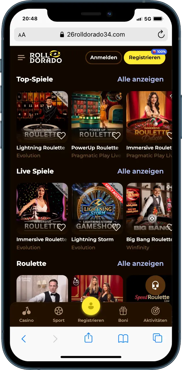 RollDorado Casino Live