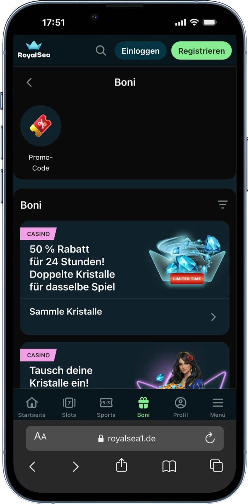 RoyalSea Casino Bonus Programm