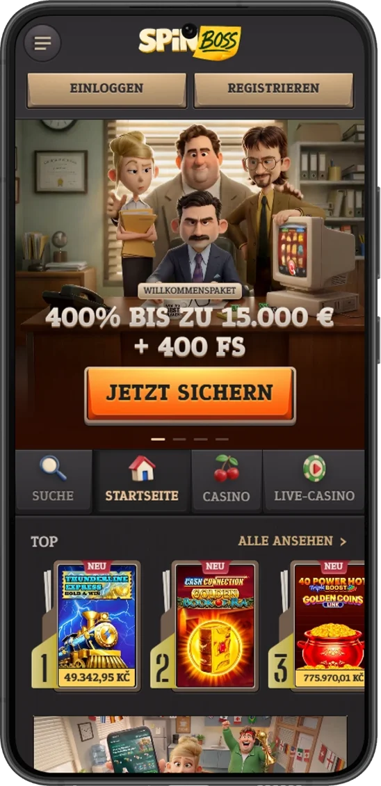 Mobile Version von SpinBoss Casino
