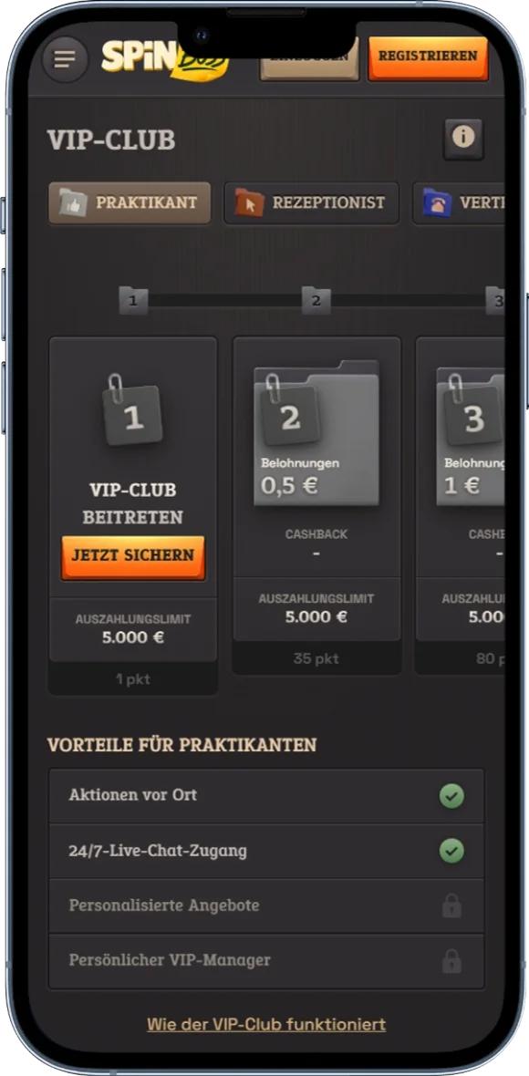 SpinBoss VIP-Programm