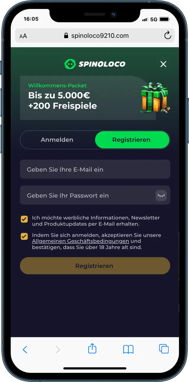 Spinoloco Casino Registrieren
